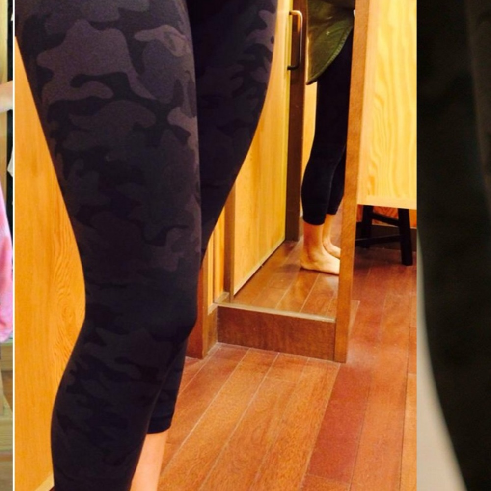 Hi Rise Soot Savasana Camo Black Wunder Under sz 6 - Picture 5 of 13